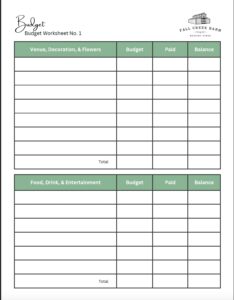 Printable Worksheet